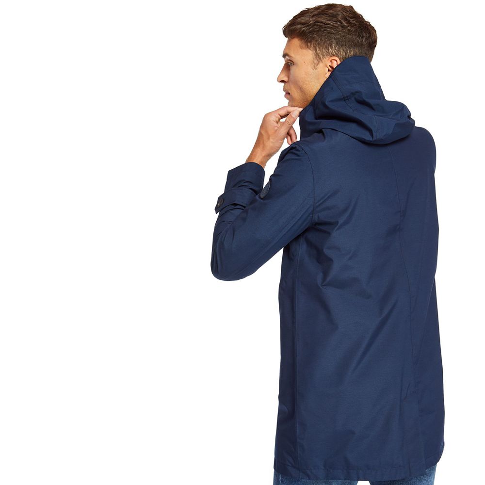 Chaquetas Timberland Hombre Doubletop Mountain Waterproof Raincoat Azul Marino - Chile DJR-792305